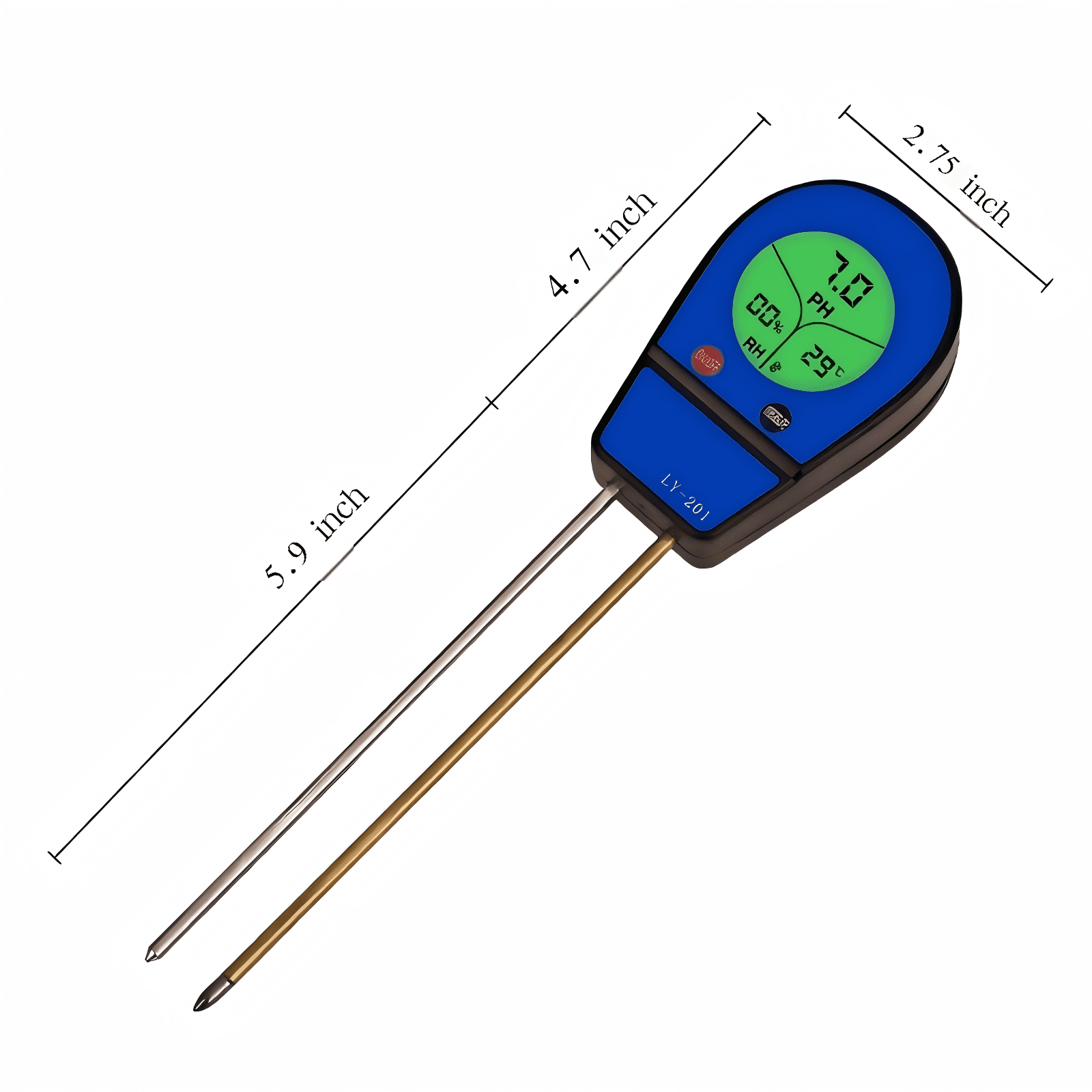 Geeopuk 3-in-1 Soil Moisture Meter, Digital PH Meter for Soil, Temperature & Moisture Tester with Backlight LCD,Display for Gardening, Farming and Outdoor Plants