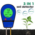 Geeopuk 3-in-1 Soil Moisture Meter, Digital PH Meter for Soil, Temperature & Moisture Tester with Backlight LCD,Display for Gardening, Farming and Outdoor Plants