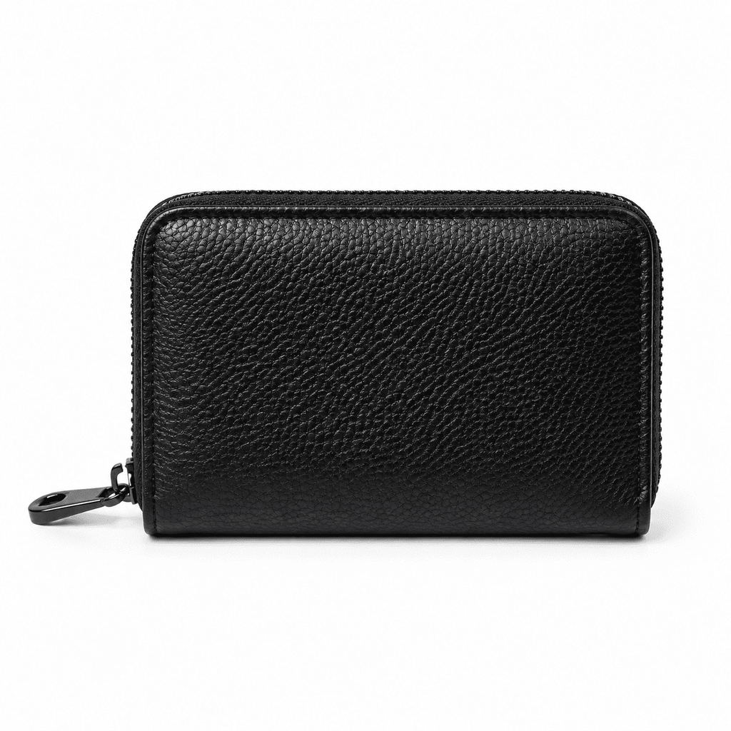 Geeopuk Credit Card Holder Wallet, 18 Card Slots & 2 Pockets, PU Leather Zip Around Accordion Card Case for Women and Men, Black
